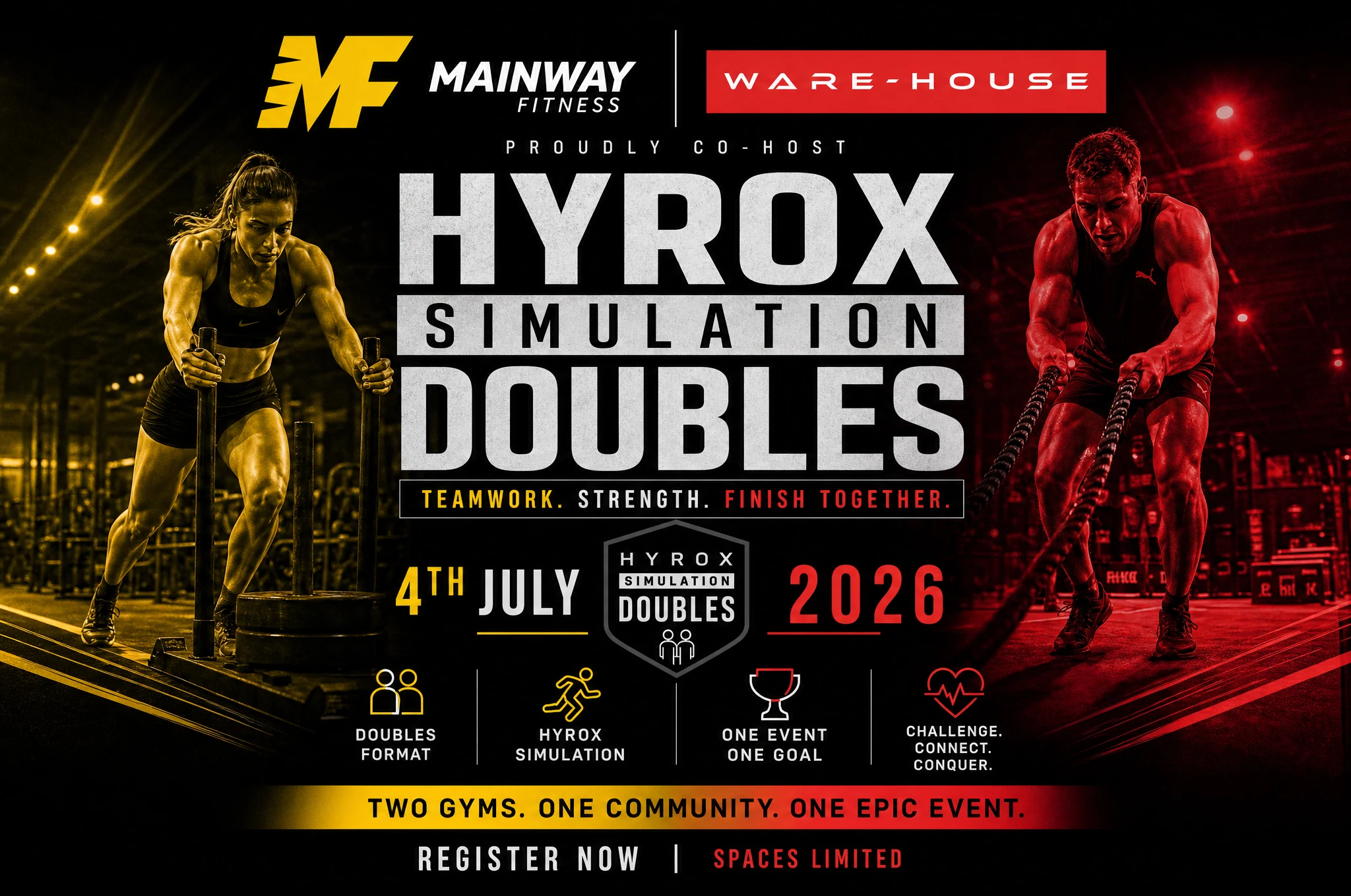 Hyrox Simulation — 4 July 2026, Mainway Fitness × Ware-House Gyms